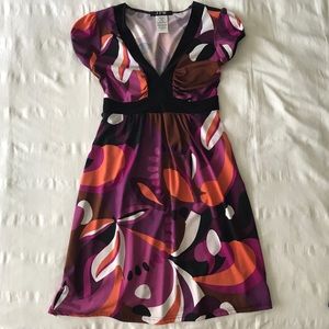 JFW Vintage Babydoll Abstract Print Dress